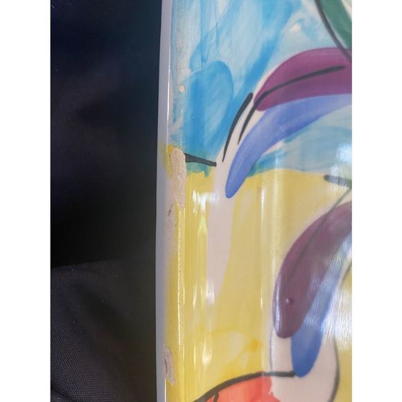 Italian fine pottery platter. Bright colored. See photos - Picture 3 of 6